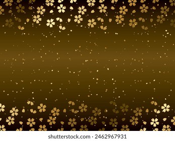 Goldpulver und kleiner Kirschhintergrund