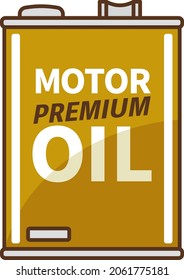 Gold Premier engine oil seen from the front.
