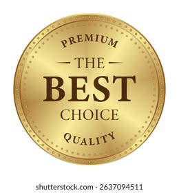 Gold Premium Quality Badge Label Design