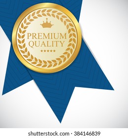 Gold Premium Quality Label Vector Illustration EPS10