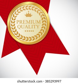 Gold Premium Quality Label Vector Illustration EPS10
