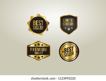 Gold premium quality labels
