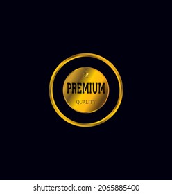 A gold Premium quality vector badge stamp for the best product
