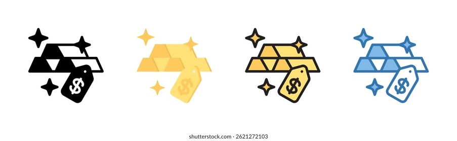 Elemento del icono del Precio del oro para el diseño