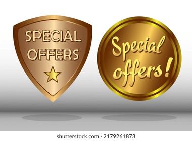 Gold price tag set , Vector illustration badge design