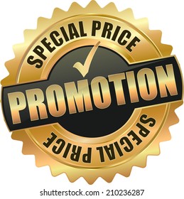 gold promotion sign