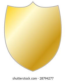 Gold protection symbol. Vector