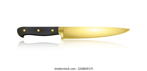 Gold Puntila Knife vector Object Illustration