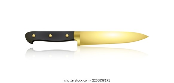 Gold Puntila Knife vector Object Illustration