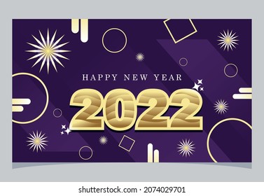 Gold and purple  style new year template