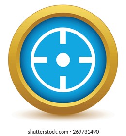 Gold purpose icon on a white background. Vector illustration