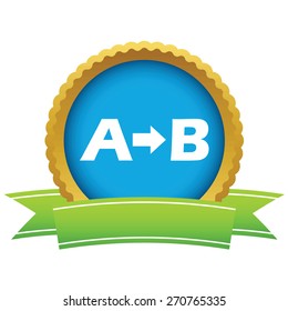Gold purpose logo on a white background. Vector illustration