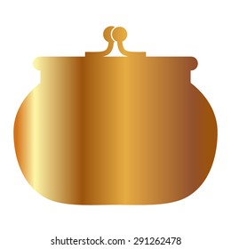 Gold purse icon 
