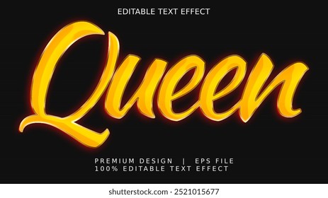 Modelo de efeito de texto editável Gold Queen
