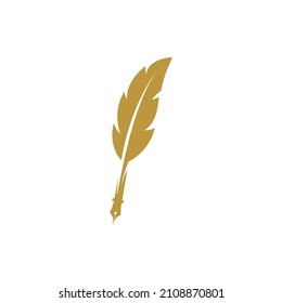 Gold Quill Vector Stock Illustration