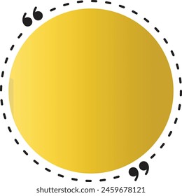 Marco de caja de cotización de oro. Burbuja De Voz De Cita Para Fondo De Plantilla. Ilustración vectorial