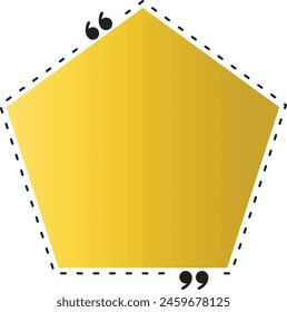 Marco de caja de cotización de oro. Burbuja De Voz De Cita Para Fondo De Plantilla. Ilustración vectorial