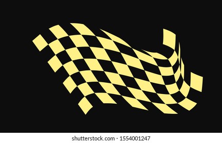 Gold Race flag logo icon, modern simple design illustration vector template
