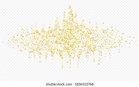 La Lluvia De Oro Cae De Fondo Transparente. El Resumen Comparte El Fondo. Fondo del Aniversario del Golpe de Oro. Ilustración del glamour espumoso.