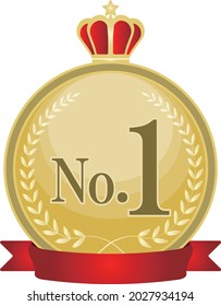 gold ranking icon red illustration