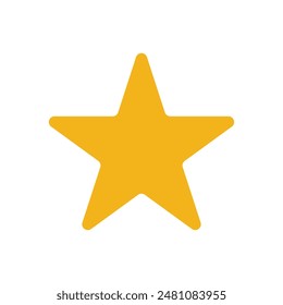 Icono de Vector de estrella de calificación de oro aislado sobre fondo blanco, marca de oro de producto premium, ilustración de negocio de diseño plano.