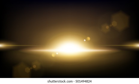Gold Rays rising background