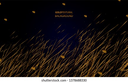 Gold realistic texture black background glitter effect artistic covers design colorful modern graphic elegance pattern style
