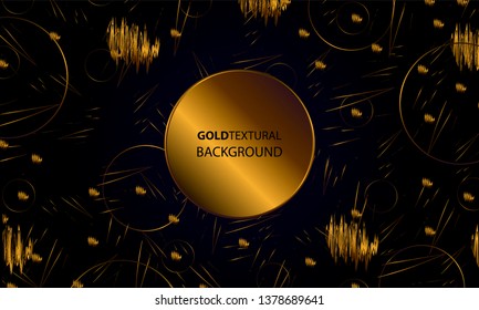Gold realistic texture black background glitter effect artistic covers jewelry colorful modern graphic elegance pattern style new