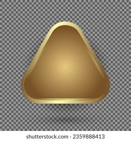 Un botón Rectángulo de Oro, banner premium en fondo Transparencia, plantilla de ilustración vectorial