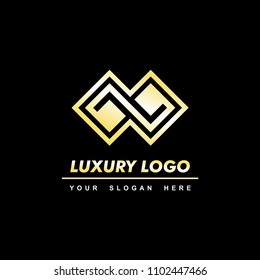 gold rectangle infinty logo