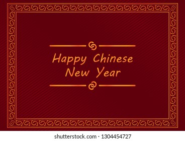 Gold and Red Frame for Chinese New Year