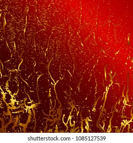Gold red metal background. Vector illustration