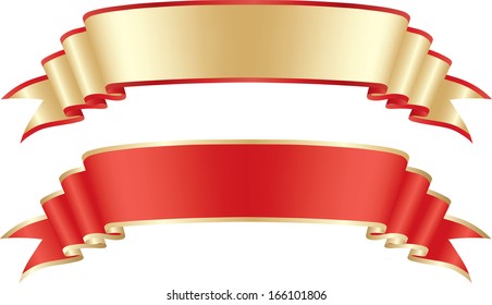 Gold and red Ribbons