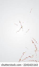 Golden und Rot Serpentine Happy Vektor grauer Hintergrund. Fest den Confetti-Zweig. Streamer Paper Poster. Goldene und aufwändige Einladung.