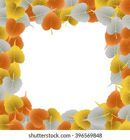 gold, red gold, silver Bodhi leaf vector background.thai art.
