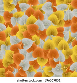 gold, red gold, silver Bodhi leaf vector background.thai art.