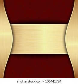 Gold and red template with place for text