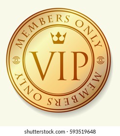 Gold Red Vip Decor Round Frame Stock Vector (Royalty Free) 593519648 ...