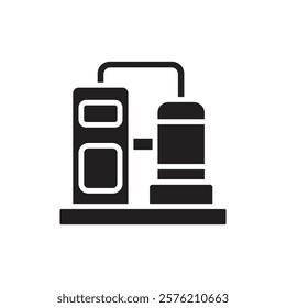 Gold Refinery Filled Icon Vector Illustration