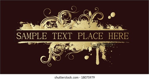 Gold retro border for text