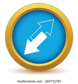 Gold reverse icon on a white background. Vector illustration