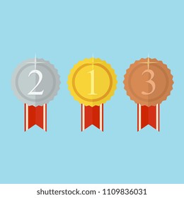 Gold reward winner icon. Vector illustration