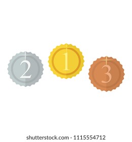 Gold reward winner icon. Vector illustration