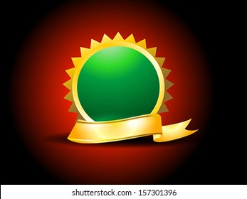 Gold Ribbon With Circle Vector illustration 
