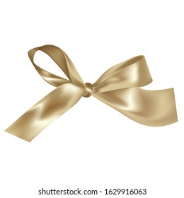 Gold ribbon element for celebration 