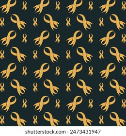 Gold ribbon favored trendy multicolor repeating pattern vector illustration design