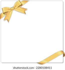 gold ribbon frame
ribbon message card