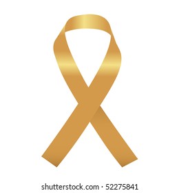 Gold Ribbon Illustration