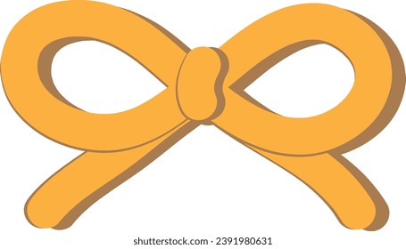 Gold ribbon isolated.Christmas Ornaments vector.Eps 10.