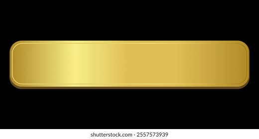 Gold Ribbon label button Elegant and Luxurious tag banner blank editable